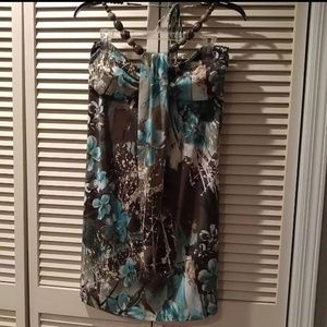 Dressbarn tropical hibiscus dress 14p